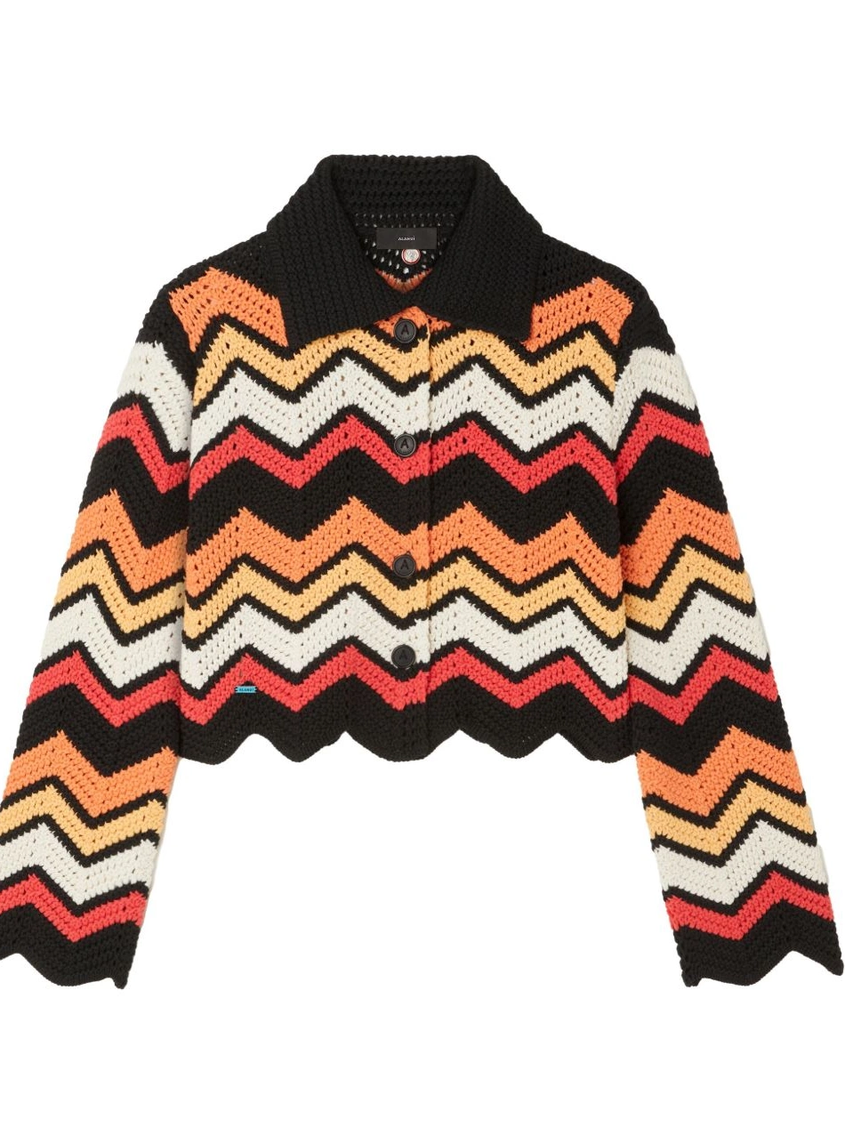 Cheap Kaleidoscopic Alanui Women jacket knitted chevron 0406